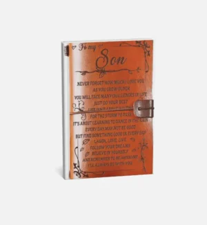 Leather journal gift for son with inspirational message Leather journal gift for son with inspirational message