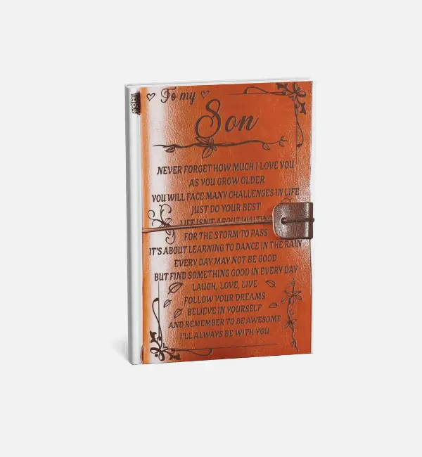Leather journal gift for son with inspirational message Leather journal gift for son with inspirational message
